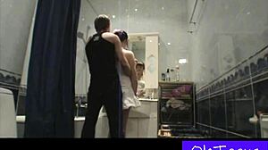 Hey, what if these two teen 18+ girlfriends have some steamy bath fun in the dorm shower?