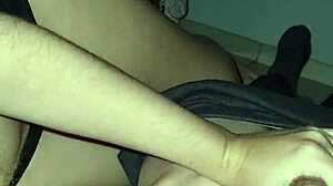 couldn't just stare at that brazilian cock, had to jerk it off for him in this amateur couple moment