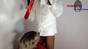 why is this horny female student screaming while taking bbc under the staircase in homemade clip?