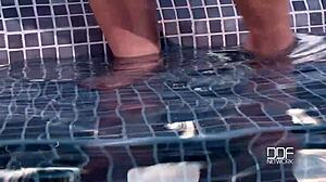 Katarina Hartlova Masturbates Her Shaved Pussy With Big Tits On Display