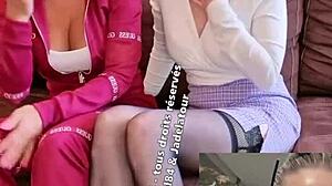 Hot reaction video ends in threesome anal assfucking session with jade in full detail