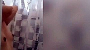 Cute latina showering