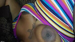 Daddy dominates his little 18+ slut with a massive black monster cock in wet action