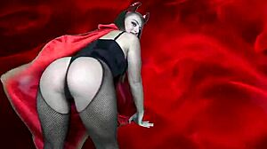 Camsoda - busty brunette plays dirty devil and gets cum in panties