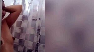 Cute latina showering