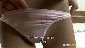 Watch this slim tight teen 18+ blonde babe finger her petite pussy to orgasm!