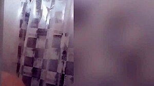 Cute latina showering