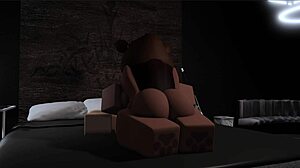 Bear girl takes control riding boyfriend's big cock with blowjob and handjob dominance