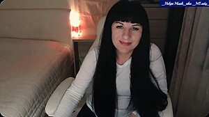 helga muah aka mlady aka jessy does sexy striptease with butt naked clit caressing pussy vibrating and fingering