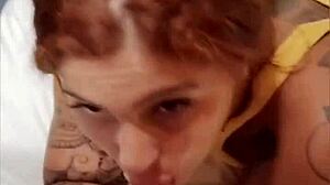 imagine the tease as she takes that cumshot facial right inside the cruise ship after intense blowjob