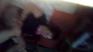 She sucks me off, then I slide it in missionary and play with her tits all night as her friend