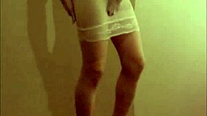 Crossdresser Maria In White Nylon Panty And High Heels - Oh, What Sexy Fetish Fun!