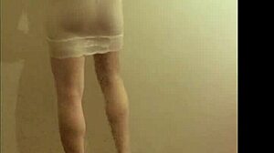 Crossdresser Maria In White Nylon Panty And High Heels - Oh, What Sexy Fetish Fun!