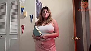 StepMom with BIG TITS Takes HUGE LOAD from Not Son in Homemade Taboo Blowjob