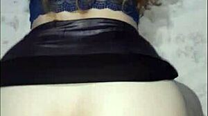 My curvy Colombian friend snuck over for a sleepover but ended up fisting her big ass and screaming in rough anal play on my bed all night.