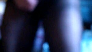 Hey, watch this cum load soak right into my black pantyhose...