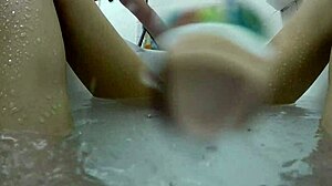 I choke on that hard cock in the bathtub, gagging deep during skinny pov blowjob with Candy Cruise.