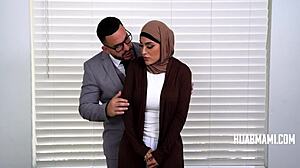 Subtle Doorway to Debauchery in Her Hijab with Shy Wife Fingering and Cheating Vibes
