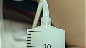 Hey, check this out - impregnated by a fantasy dog dildo in bent over blonde chubby creampie action! 🐶💦