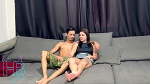 my step uncle visited and caught me with my girlfriend during our first time act 😲