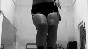 pinay shows off pole dancing skills in heels and aerial hoops routine