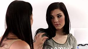 Busty Stepmom Savors First Lesbian Muff Diving and Face Sitting with Not Daughter at Christmas