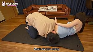 feeling the rush as rabbit man goes live fucking ling bo li the hot female internet celeb in this lite version thrill