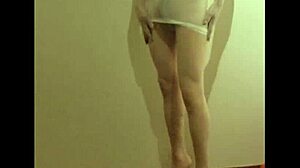 Crossdresser Maria In White Nylon Panty And High Heels - Oh, What Sexy Fetish Fun!