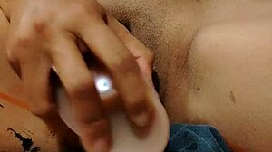 Oh, I touch myself on the work video call to show how much of a professional I am in this Halloween brunette session