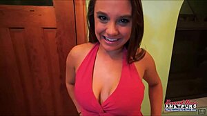 kinky big titted brunette maria sucks and rides a cock, gets a facial... oh wait, that's hot