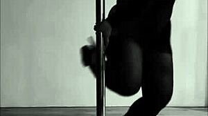 pinay shows off pole dancing skills in heels and aerial hoops routine