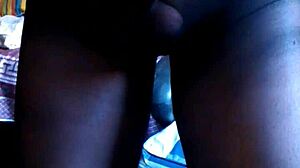 Hey, watch this cum load soak right into my black pantyhose...