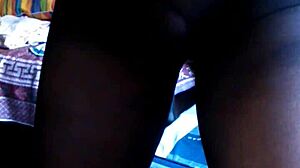 Hey, watch this cum load soak right into my black pantyhose...