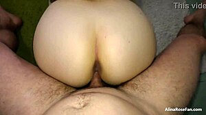 Teen bends over in leggings for quick morning doggystyle sex with cum on big ass