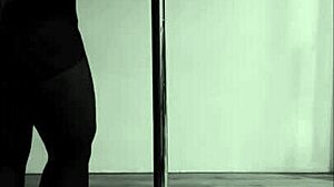 pinay shows off pole dancing skills in heels and aerial hoops routine