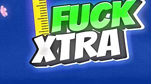 Monster cock stretches shy workout teen blonde's pussy during deepthroat sex