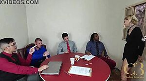 Office slut trailer with bareback anal double penetration interracial cumshot facial