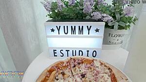 P-sluts vol 53 starring sexy slut Vitoria Beatriz dominating shy OB slave Nat fucking five big studs with DAP 0 pussy and puk3