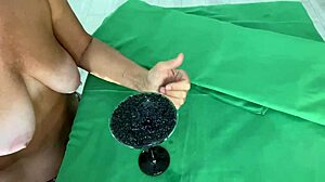 Mature Stepmom Milking Huge Breeding Bull Balls In Food Fetish Play