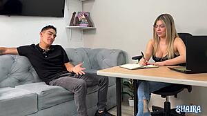 Shaira Gives Tommy Vergas Big Cock a Workout! Colombian Babe with Big Tits Rides Cowgirl in Rough Casting Interview!