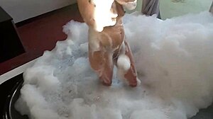 Brunette Latina With Big Tits And Ass Gets Fucked In Bath By Guy In Feminine Clothes