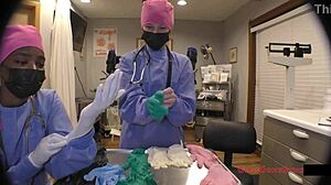 Nurse Stacy Shepard Tests Glove Sizes For Best Fit During Gyno Exam At Girlsgonegyno
