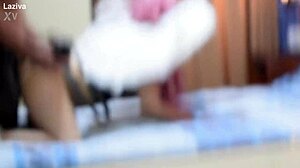 laziva enjoys her first curvy latina cosplay session in homemade lingerie