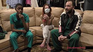 Nurse Stacy Shepard Tests Glove Sizes For Best Fit During Gyno Exam At Girlsgonegyno