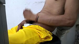 Latino Guy Pulls Out Huge Dick for Kinky Homemade Fetish with Canadian Student