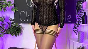 Nylon Club - Sexy Milf In Coffee Color Stockings