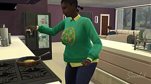 White guy fucks black girl and arab chick in 3d cartoon group sex with interracial banging