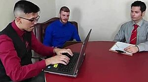 Office slut trailer with bareback anal double penetration interracial cumshot facial