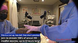 Nurse Stacy Shepard Tests Glove Sizes For Best Fit During Gyno Exam At Girlsgonegyno