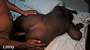 Matured Ebony Slut Rides Big Cock In Dark Room With Blowjob And Doggystyle Action